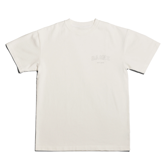 Varsity Logo T-shirt in Moonbeam, Large